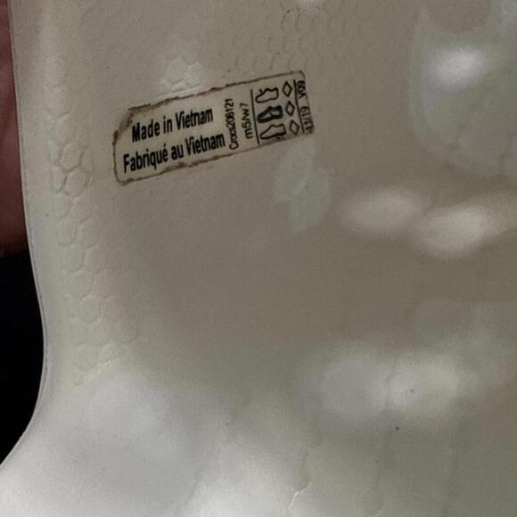 Crocs Iconic Classic Comfort Waterproof White One Strap Sandal Slides Shoe W7 M5 - Picture 5 of 11